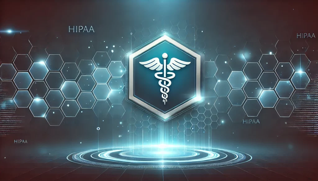 DALL·E-2024-12-18-12.06.57-A-digital-banner-background-with-a-professional-and-futuristic-design-featuring-a-minimal-use-of-hexagonal-shapes-as-subtle-accents-rather-than-domin True HIPAA Compliance