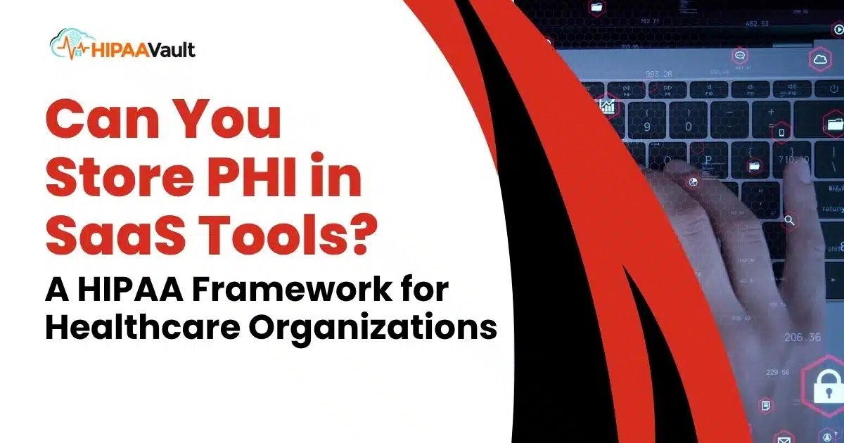 Can You Store PHI in SaaS Tools? A HIPAA Framework for Healthcare Organizations